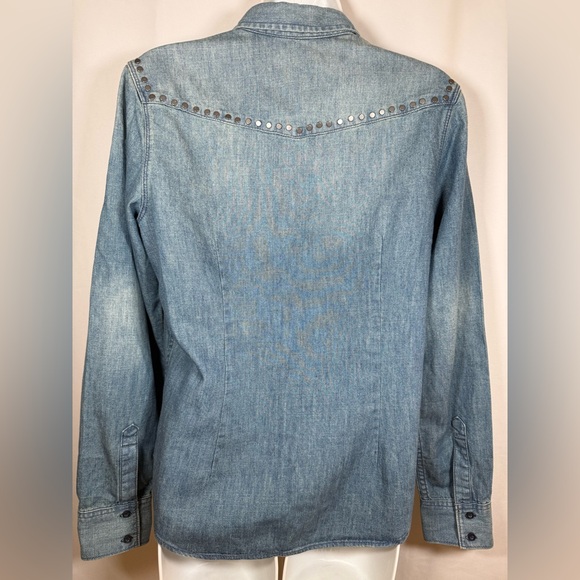 Gap Women’s Denim Long Sleeve Button Up Soze Small - Picture 2 of 5